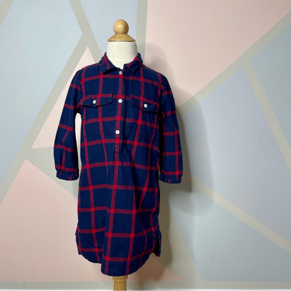 Crew cuts plaid girl dress